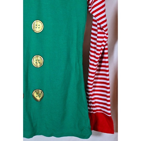 Red Elf Pajama 2 pc. Set Long Sleeve Shirt Pants Christmas Medium UNISEX Target - Picture 6 of 10